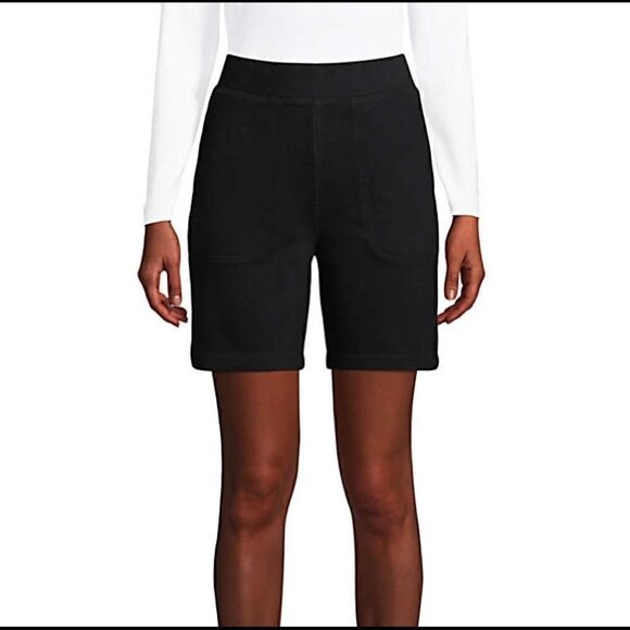 Land’s End Serious Sweats Shorts with pockets Heather Grey or Black Various - Picture 2 of 11